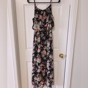 Floral Black Maxi Dress